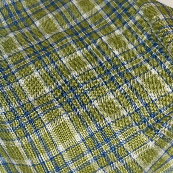 SHEIN EZWear Women’s Blue & Green Plaid Halter Top Crop Top Size Medium - Picture 5 of 6